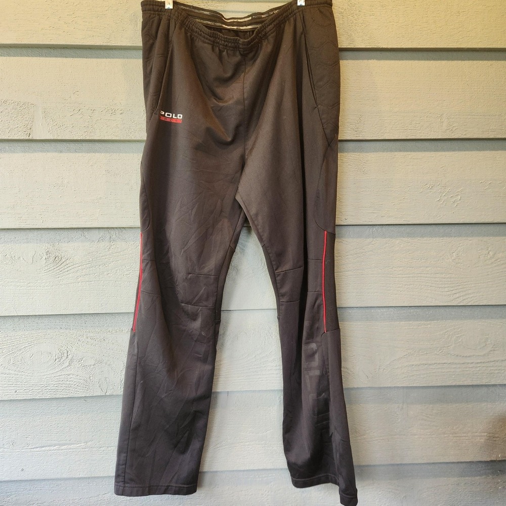 Polo Ralph Lauren Pants Mens XL Black Polo Sport Track 38x33 Zip Hem Warm Up